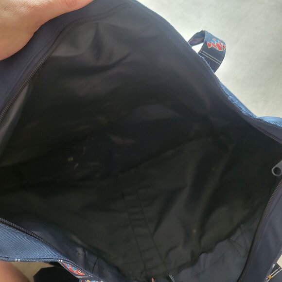 Puerto Rico Fish & Sailboat Print Tote Bag With Zipper Closure & Pouch Navy Blue - Picture 3 of 6